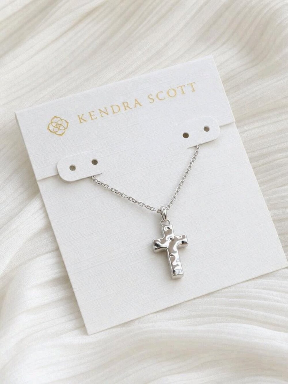 Kendra Scott Cross Silver Pendant Necklace